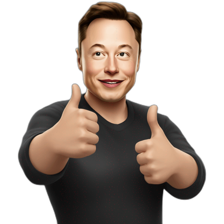 Elon musk thumb up emoji