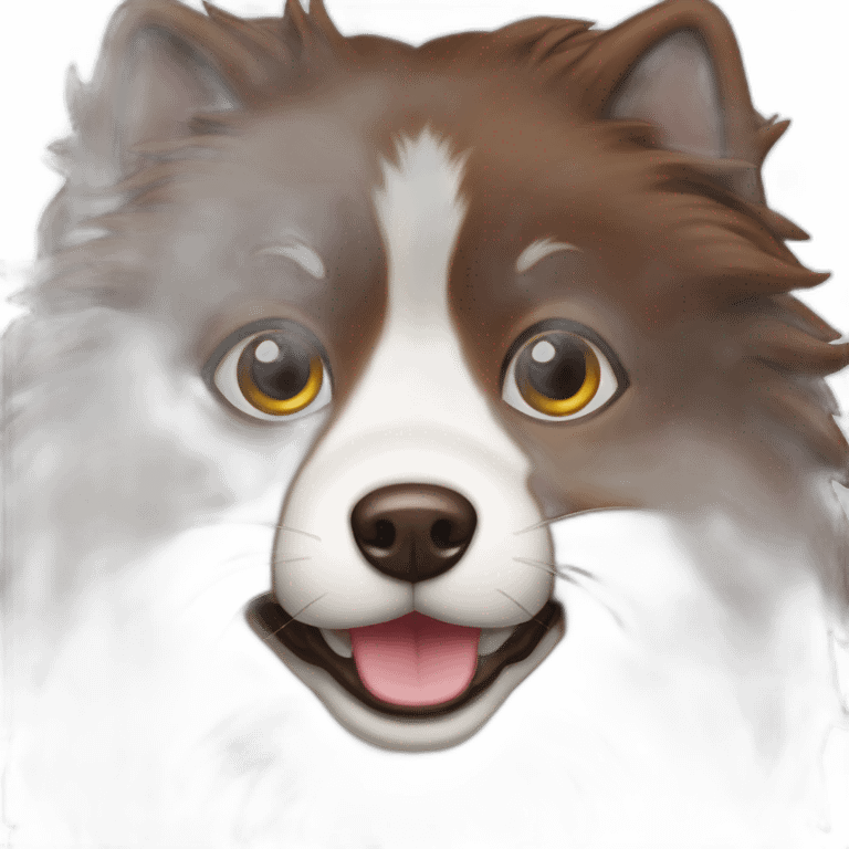 Spitz dark chocolate brown colour  emoji