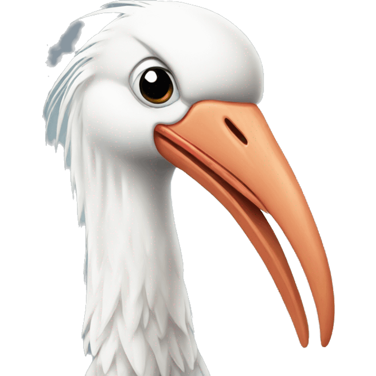 white stork emoji