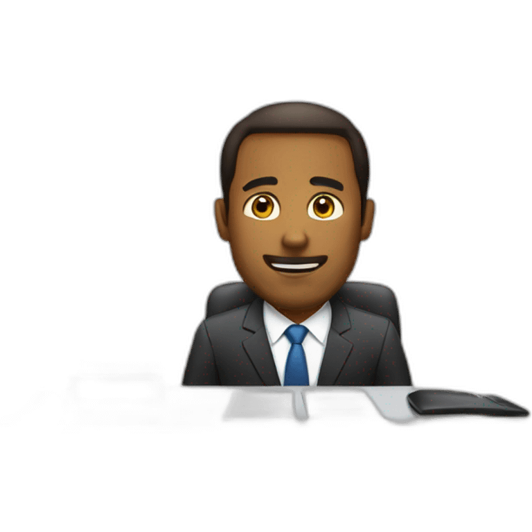 job interview desk white men  emoji