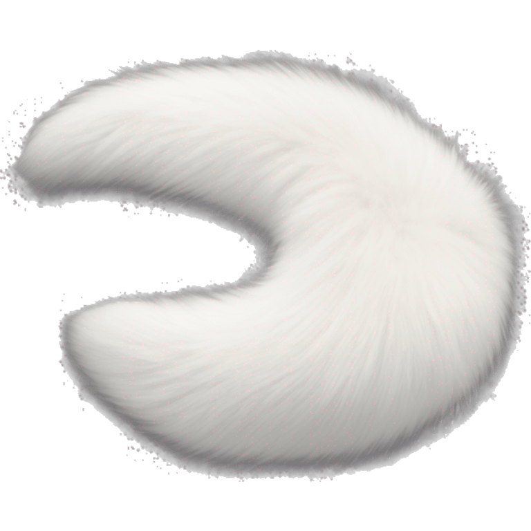 white fox fur tail emoji