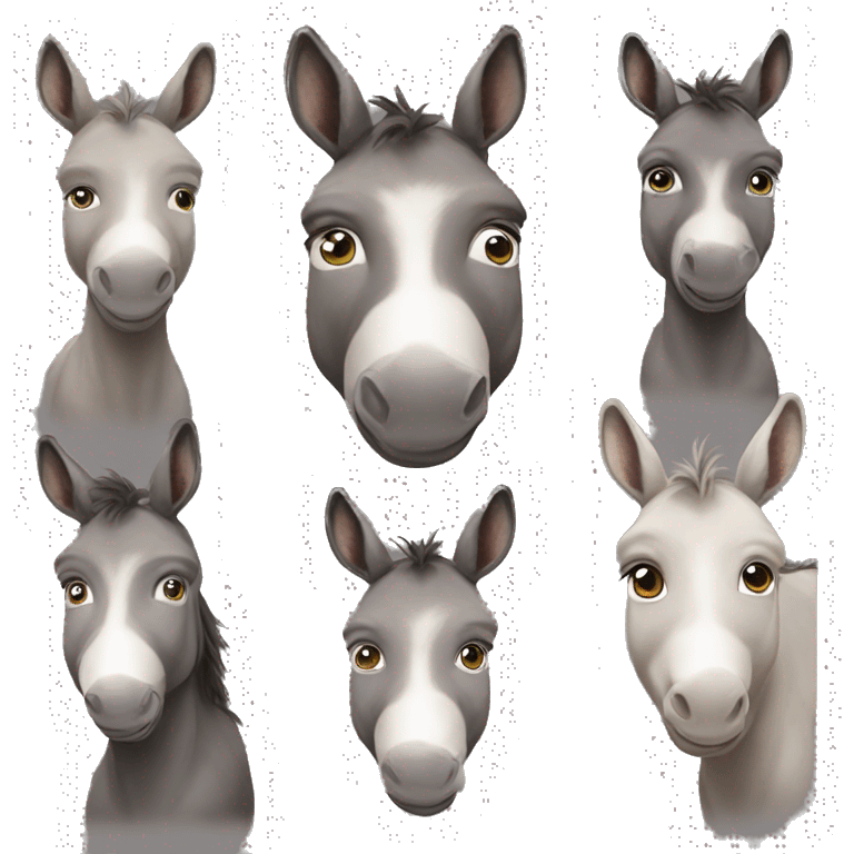 4 donkeys emoji