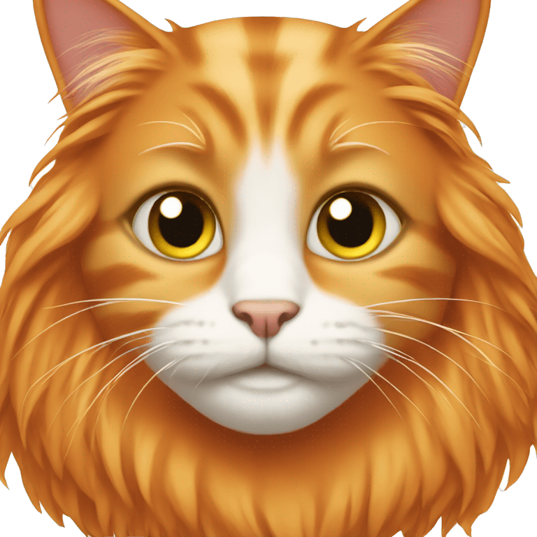 Long hair orange cat  emoji