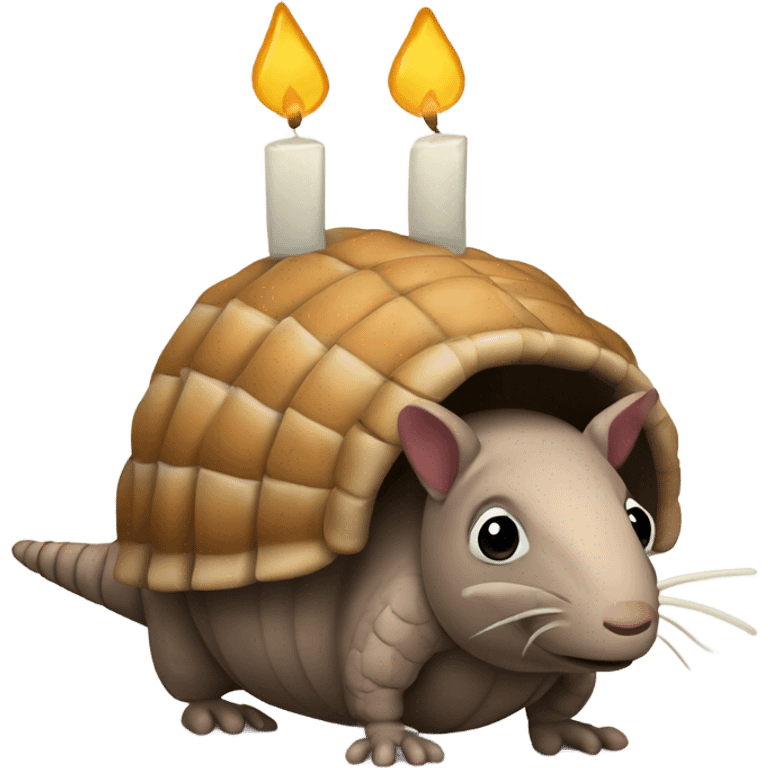 armadillo with hanukkiah emoji