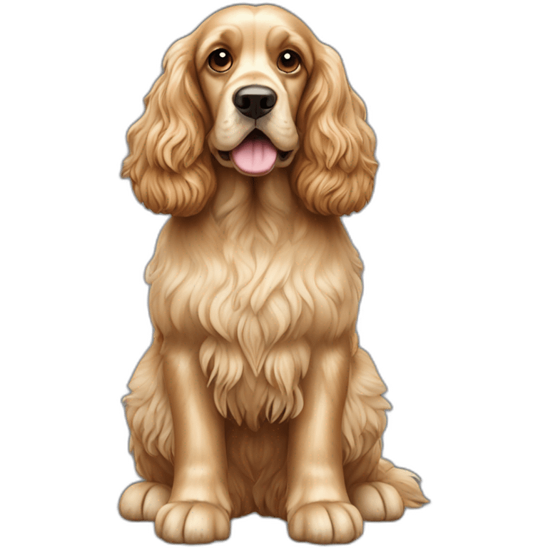 Dog-golden-english-cocker-spaniel-full-body-standing emoji