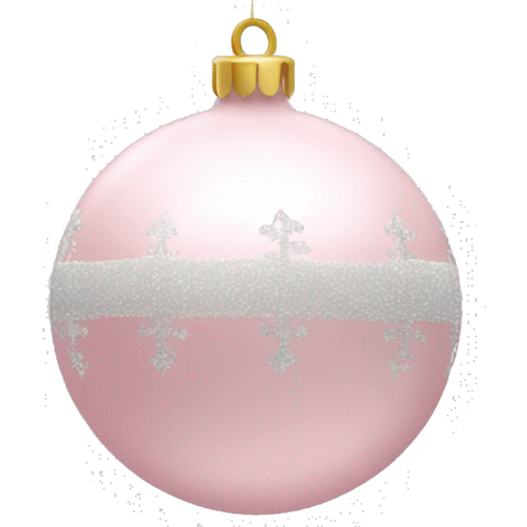 Light Pink Christmas bauble emoji