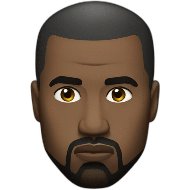 kanye west looking dead serious emoji