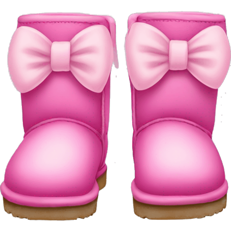 Uggs with pink bow emoji