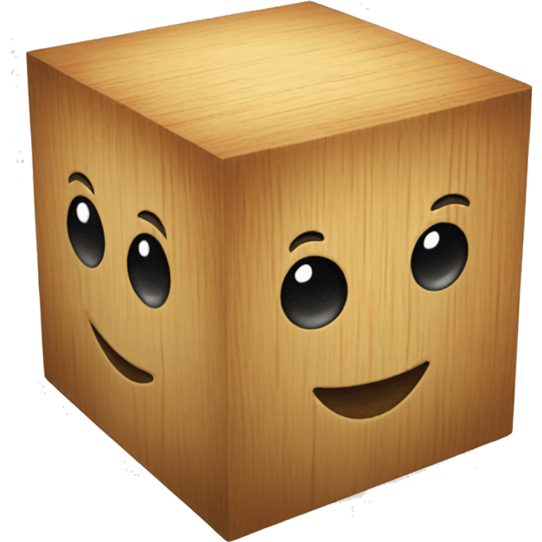 Wooden cube emoji