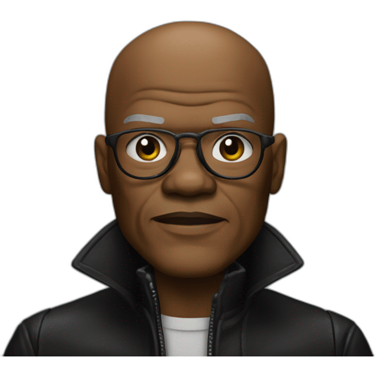 bald samuel l jackson in leather coat emoji