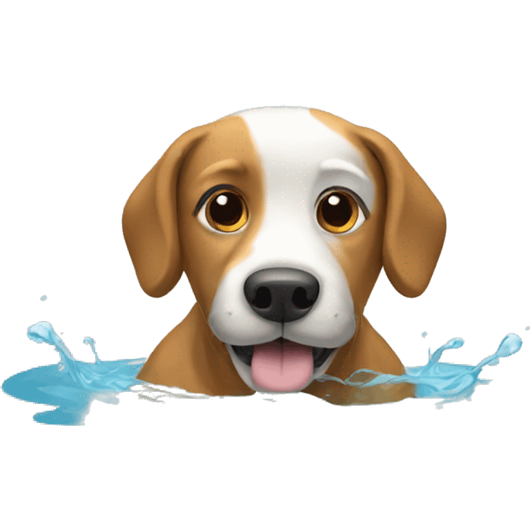 dog swimming emoji