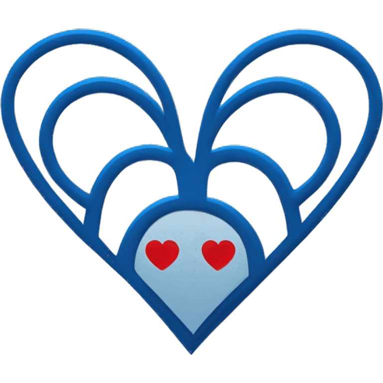 A simple heart icon with a single digital symbol inside, like a Wi-Fi or smartphone icon. Use solid red or blue for the heart. The design should be clean, modern, and minimal emoji