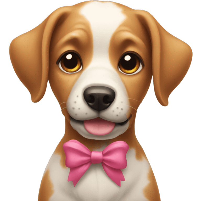 Dog with bow emoji