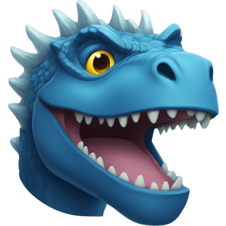 Godzila blue emoji