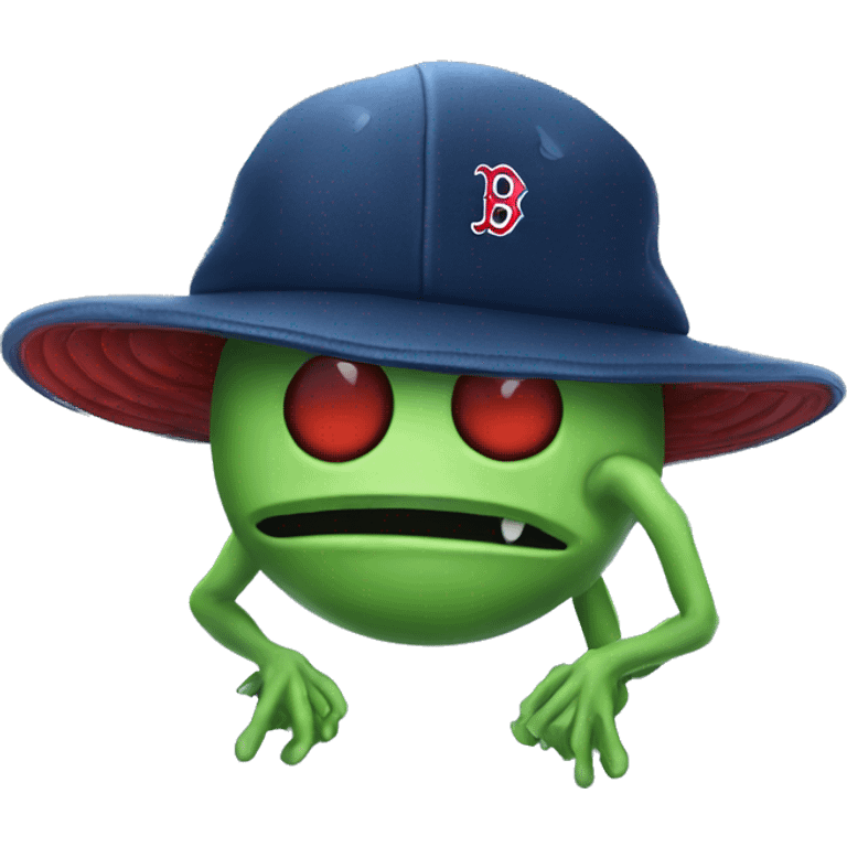 Alien with a Red Sox hat emoji