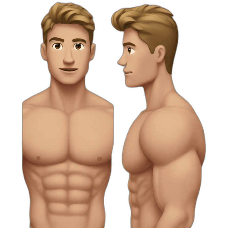 Muscle teen guy emoji