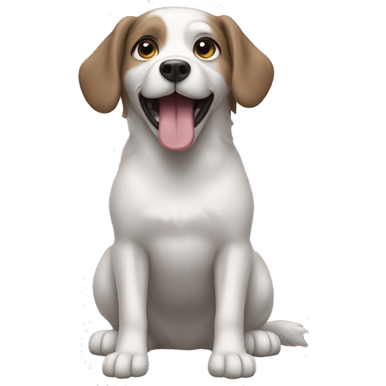 A dog named Rick, white playful emoji