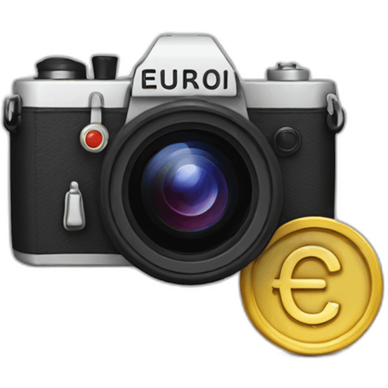 camera shooting a euro emoji