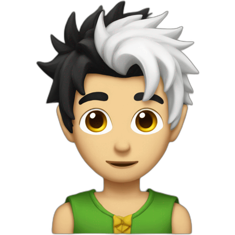 guy with elf ears and black punk hair emoji