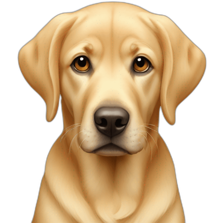 A 8 month old golden labrador emoji