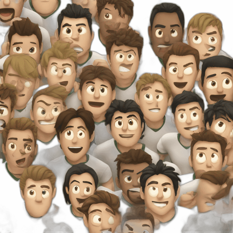 Rugby players in a scrum emoji