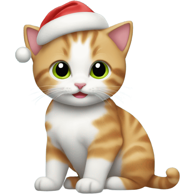 Kittens on holiday at Christmas emoji