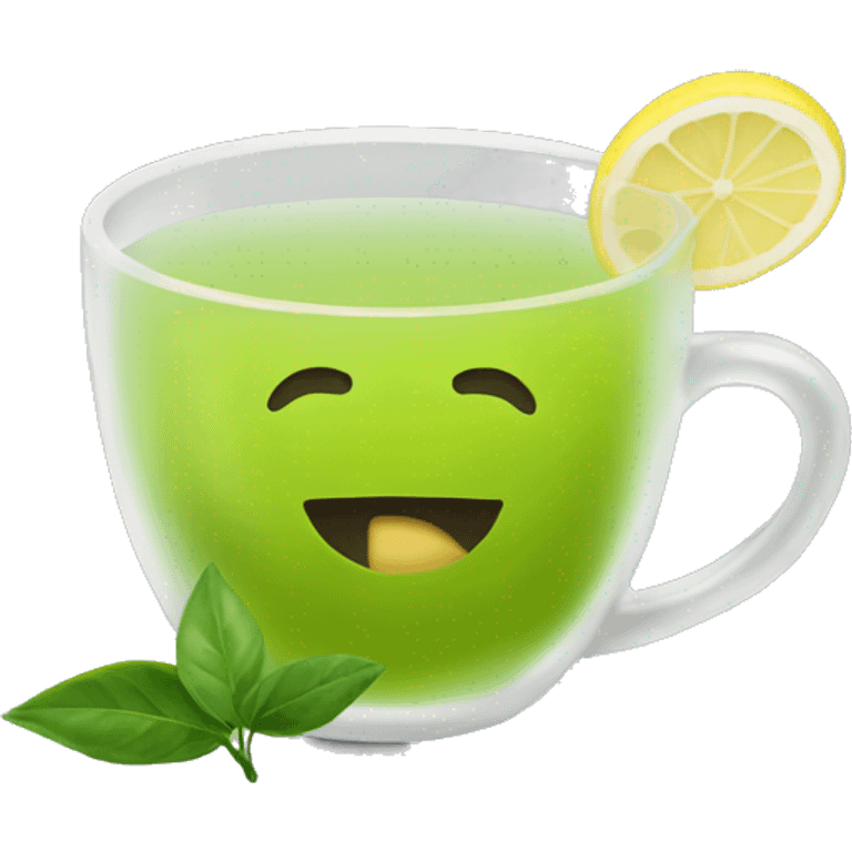 Green tea with lemon  emoji