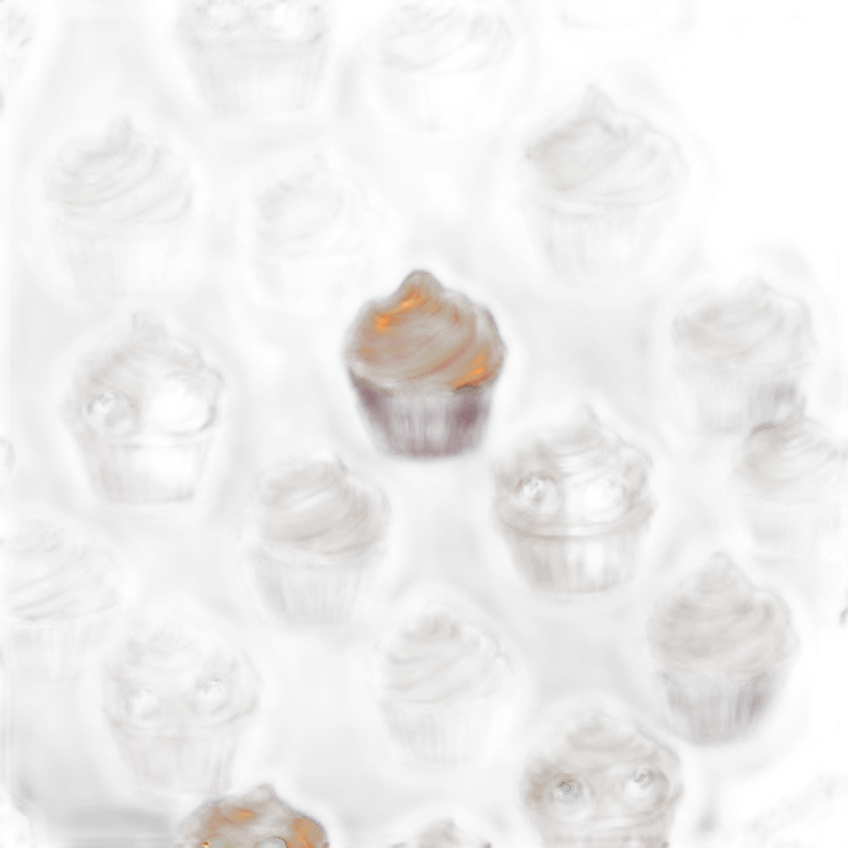 orange cupcake with eyes emoji