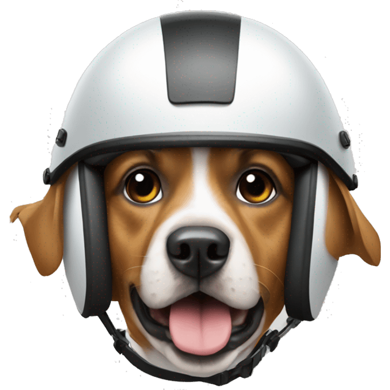 a dog in a helmet on rollers
 emoji