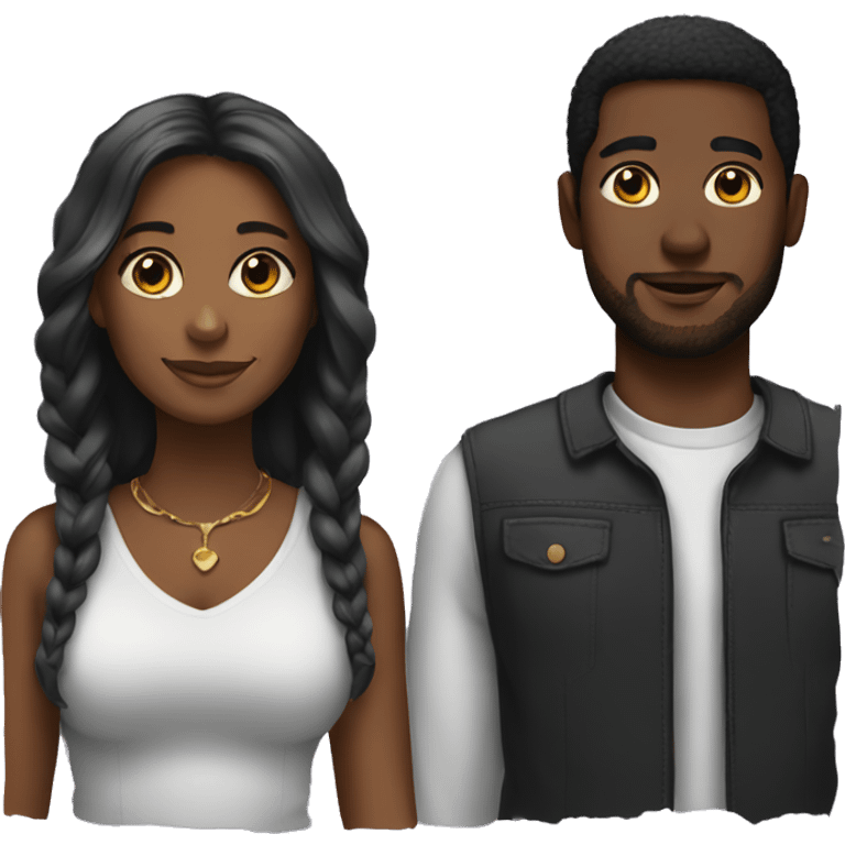 Black couple emojis emoji