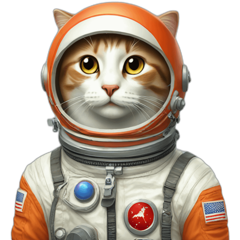 Cat cosmonaut soviet emoji