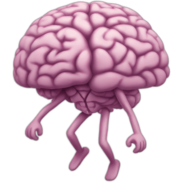 brain with legs running emoji