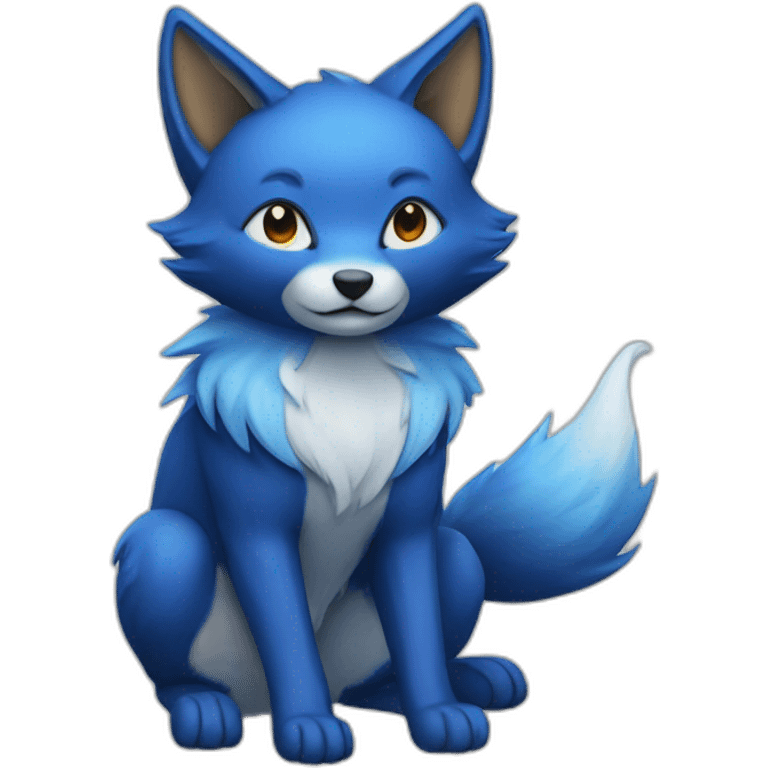 blue kitsune emoji