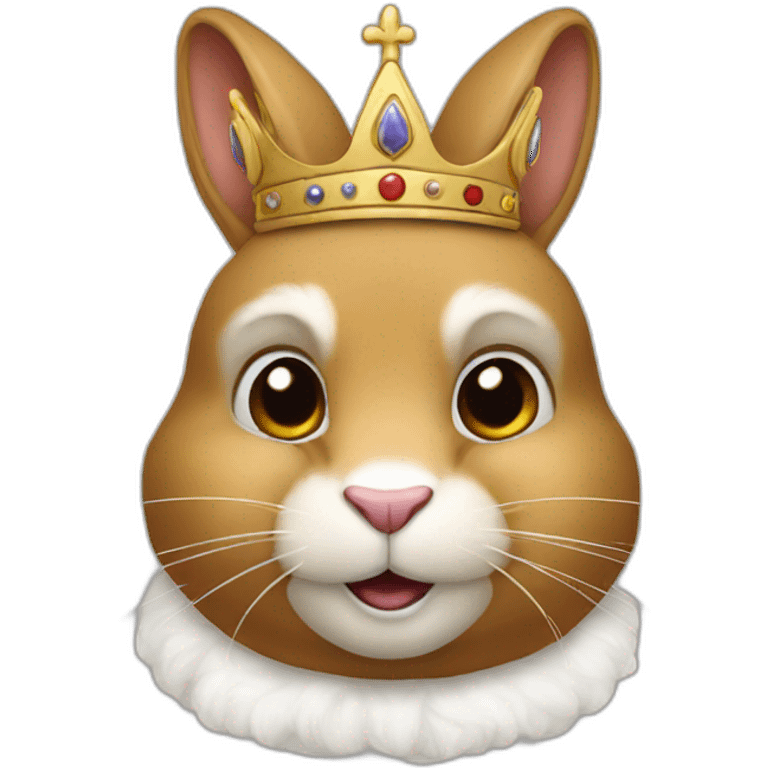 A rabbit that is a king emoji