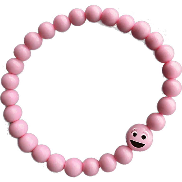 Bracelet pink beads  emoji