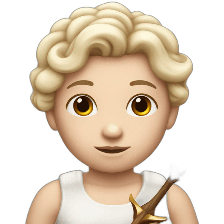 white skin cupid with arrow emoji