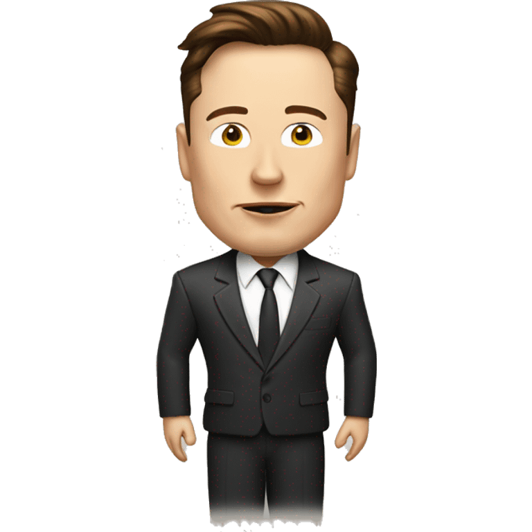 Elon Musk con un cohete emoji