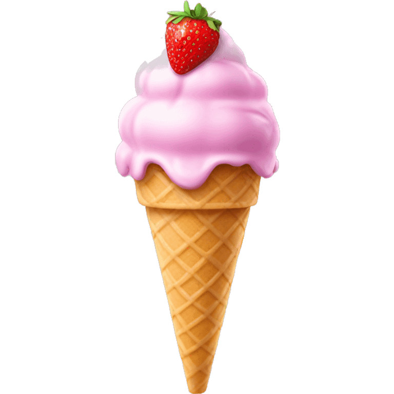 Ice cream do strawberry emoji