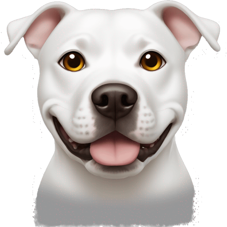 White staffy brown eye spot emoji