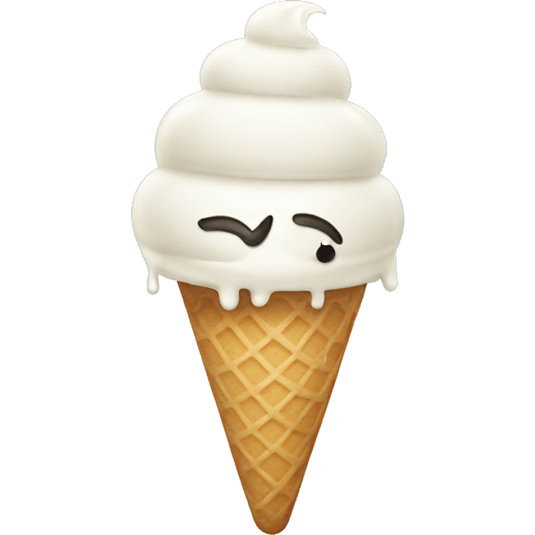 a white ice cream emoji