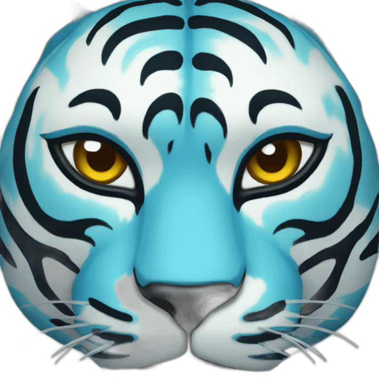 blue tiger Japanese mask emoji