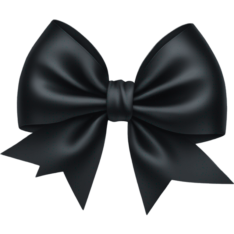 Black satin bow emoji