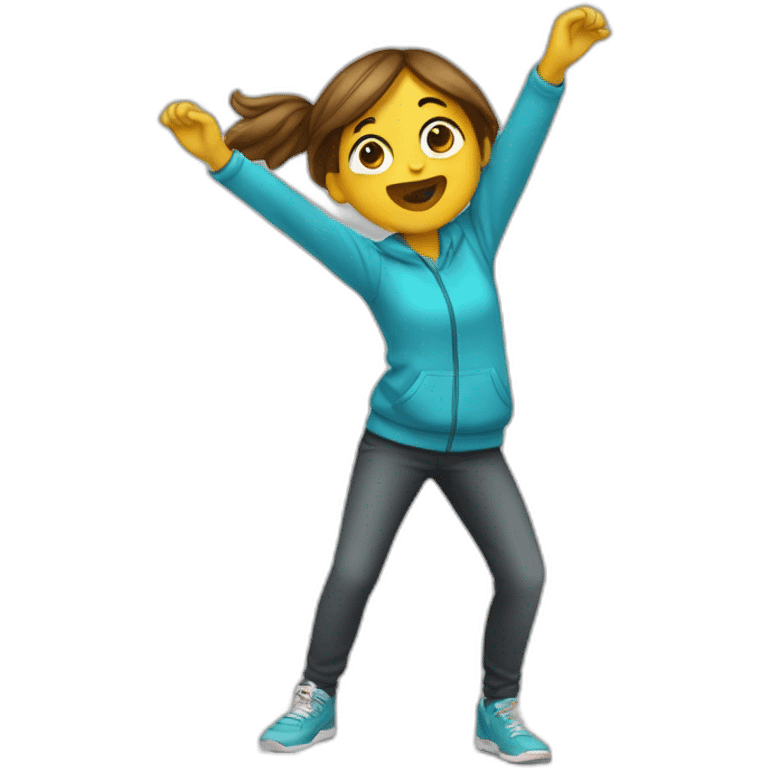 Fille qui fait un dab emoji