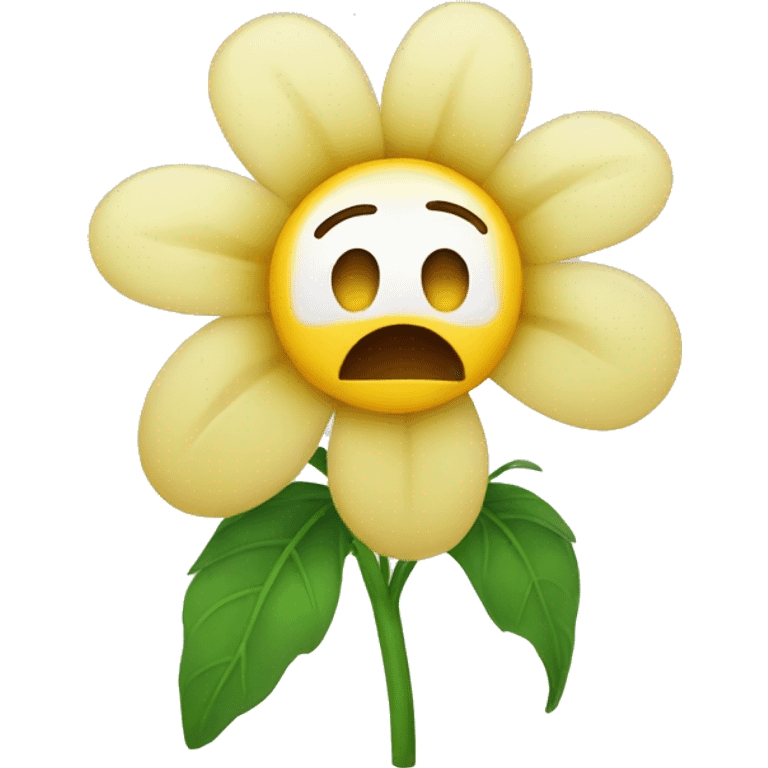 Flower crying emoji