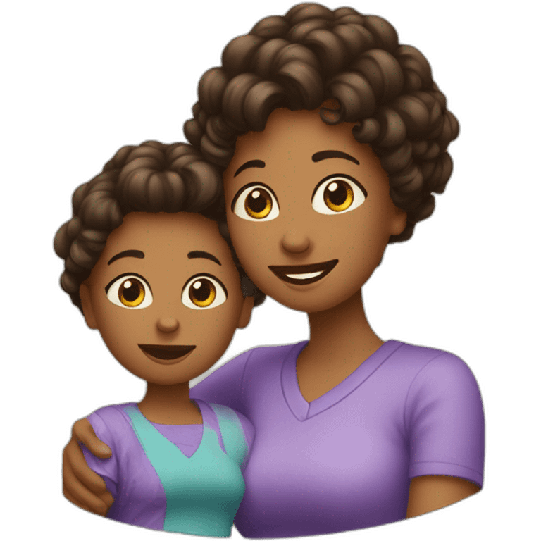 Mommy and daugther emoji