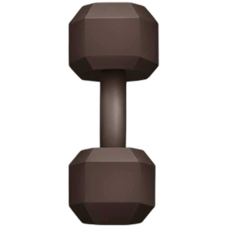 Brown dumbbell emoji