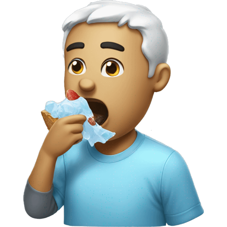 Eating ice emoji