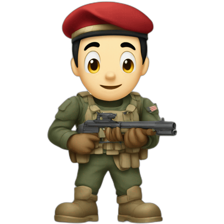 mickey mouse as soldier emoji