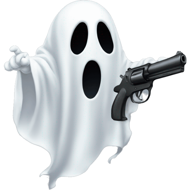 a ghost whith a gun emoji