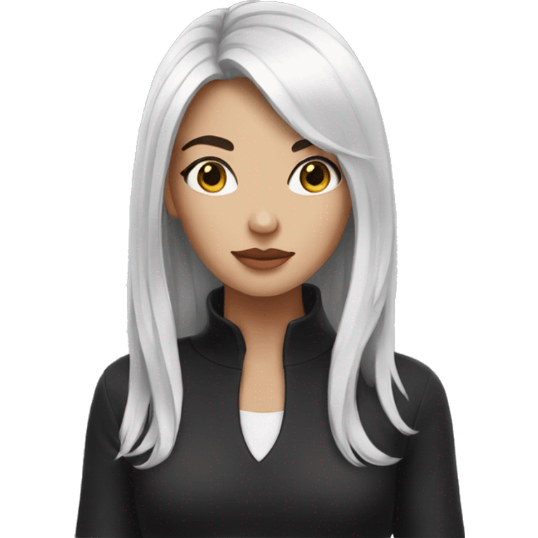 Girl Whitch with black hair emoji